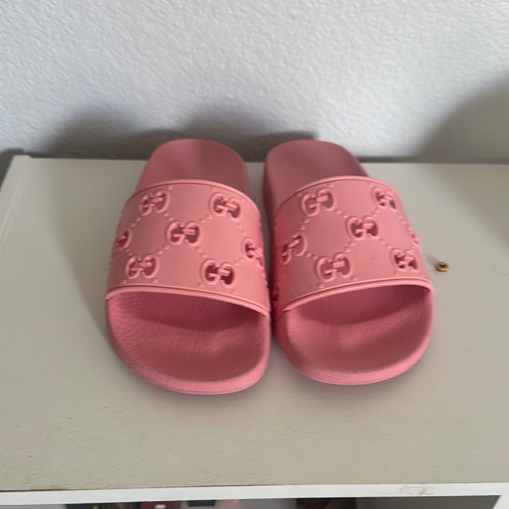 Gucci Pink Slide Sandals